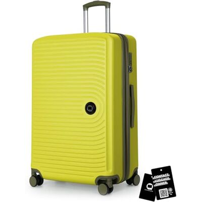 Hauptstadtkoffer Mitte 3-delige kofferset, cabinekoffer 55 cm, middelgrote koffer 68 cm, grote koffer 77 cm, harde ABS-koffers, TSA-sloten + digitaal bagagelabel, abrikoos, Citroen., Harde koffer Hauptstadtkoffer Mitte 3-delige kofferset, cabinekoffer 55 cm, middelgrote koffer 68 cm, grote koffer 77 cm, harde ABS-koffers, TSA-sloten + digitaal bagagelabel, abrikoos, Citroen., Harde koffer
