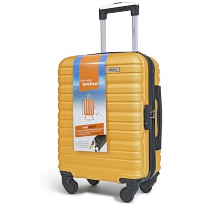 KINSTON Cabinekoffer voor EasyJet met 4 afneembare wielen, maat LowCost – lichte en duurzame handbagage, afneembare draaibare wielen, afneembaar – geel KINSTON Cabinekoffer voor EasyJet met 4 afneembare wielen, maat LowCost – lichte en duurzame handbagage, afneembare draaibare wielen, afneembaar – geel