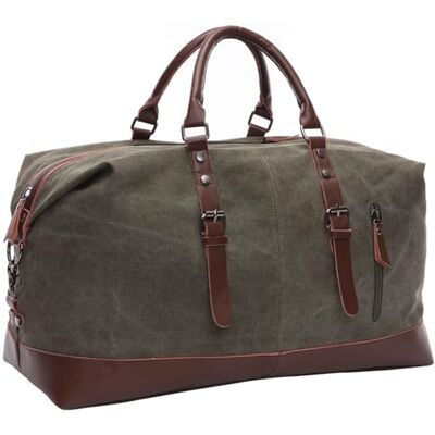 WTiger Canvas sporttas met grote capaciteit, 40-50 l, reistas, multifunctionele sporttas op schouder, hand en schouderriem, weekendtas voor dames en heren, groen, reistas WTiger Canvas sporttas met grote capaciteit, 40-50 l, reistas, multifunctionele sporttas op schouder, hand en schouderriem, weekendtas voor dames en heren, groen, reistas