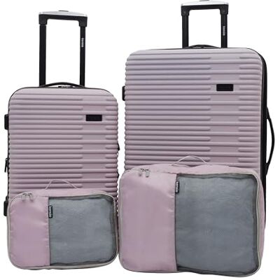 kensie Hillsboro Bagageset en reistassen voor dames, lila bruin, 4-delige set, Hillsboro Bagageset en reistassen kensie Hillsboro Bagageset en reistassen voor dames, lila bruin, 4-delige set, Hillsboro Bagageset en reistassen