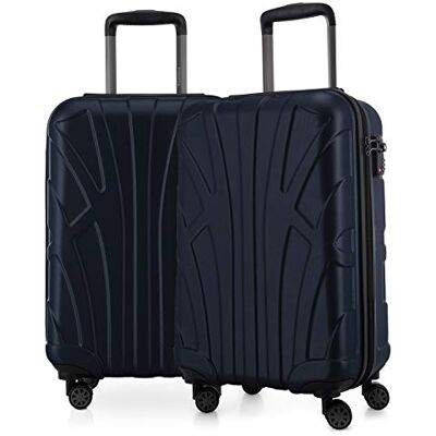 Suitline Set van 2 trolleys – kofferset in verschillende kleuren en maten, Donkerblauw Suitline Set van 2 trolleys – kofferset in verschillende kleuren en maten, Donkerblauw