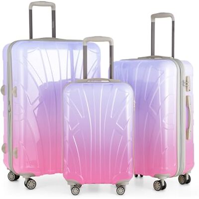 Suitline Trolleykoffer in 3 maten, kofferset met harde schaal (55 cm, 66 cm, 76 cm) met dubbele wielen, Sakura (stad), Modieus design Suitline Trolleykoffer in 3 maten, kofferset met harde schaal (55 cm, 66 cm, 76 cm) met dubbele wielen, Sakura (stad), Modieus design