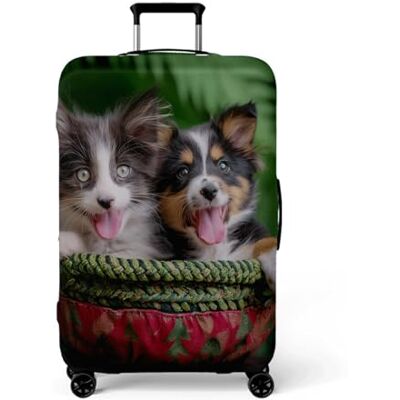 Homeyang Housse valise cabine Housse de protection élastique Spandex Polyester Lavable Housse de bagages 45 à 32 cm, Mignon écureuil orange, S (18-21 Pulgadas) Homeyang Housse valise cabine Housse de protection élastique Spandex Polyester Lavable Housse de bagages 45 à 32 cm, Mignon écureuil orange, S (18-21 Pulgadas)