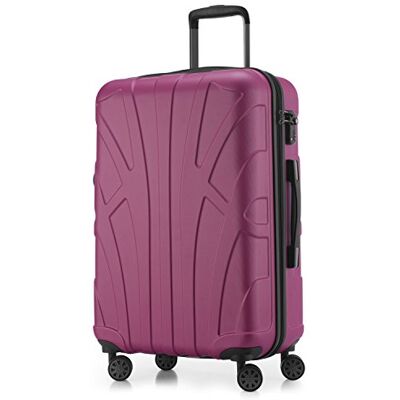 Suitline Harde koffer met uitbreidbare hardshell hoes, TSA, (S, M & L), zwart, Roze Suitline Harde koffer met uitbreidbare hardshell hoes, TSA, (S, M & L), zwart, Roze