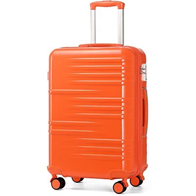 British Traveller K2391L Handbagage van ABS en polycarbonaat, Oranje, Koffer British Traveller K2391L Handbagage van ABS en polycarbonaat, Oranje, Koffer