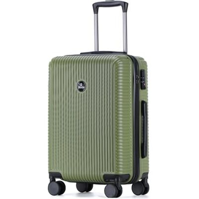 Blade Set van 3 koffers met harde schaal, lichte koffer op wielen, handbagage van ABS + PC met TSA-slot, koffer met 4 wielen, spinner, set van 3 reiskoffers, Groen, Koffer Blade Set van 3 koffers met harde schaal, lichte koffer op wielen, handbagage van ABS + PC met TSA-slot, koffer met 4 wielen, spinner, set van 3 reiskoffers, Groen, Koffer