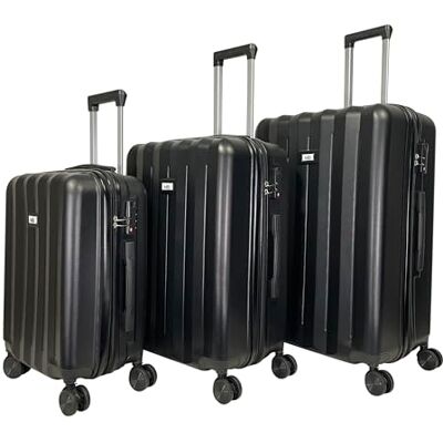 MY TRAVEL BAG Koffer met harde schaal van ABS (handbagage, medium-groot) met dubbele wielen, zwart., Uittrekbare harde koffer MY TRAVEL BAG Koffer met harde schaal van ABS (handbagage, medium-groot) met dubbele wielen, zwart., Uittrekbare harde koffer