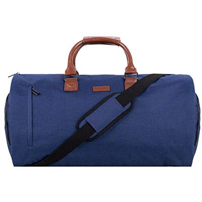 HUGH BUTLER 4-in-1 weekendtas Praktische tas voor kleding, laptop, schoenen en toiletartikelen Elegante kledinghoes, marineblauw, ideaal voor zakenreizen HUGH BUTLER 4-in-1 weekendtas Praktische tas voor kleding, laptop, schoenen en toiletartikelen Elegante kledinghoes, marineblauw, ideaal voor zakenreizen