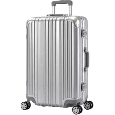 Travelhouse London-T1169 koffer met harde schaal met aluminium frame, verschillende maten en kleuren, zilver. Travelhouse London-T1169 koffer met harde schaal met aluminium frame, verschillende maten en kleuren, zilver.