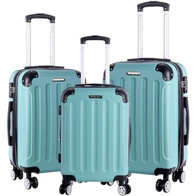 TALK-POINT Set van 3 harde ABS-koffers, TSA-slot, uitbreidbare capaciteit, maat M, L, XL, hoekbescherming, stille 360° wielen, telescopische handgreep, geschikt voor handbagage en stapelbaar TALK-POINT Set van 3 harde ABS-koffers, TSA-slot, uitbreidbare capaciteit, maat M, L, XL, hoekbescherming, stille 360° wielen, telescopische handgreep, geschikt voor handbagage en stapelbaar