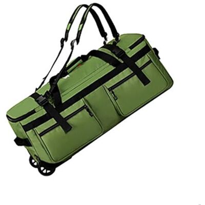 GSJNHY Sporttas met wieltjes met grote capaciteit voor outdoor, reizen, klimmen, wandelen, kamperen, trekking, rugzak met wielen, handbagage, Groen, Eén maat, Boheems GSJNHY Sporttas met wieltjes met grote capaciteit voor outdoor, reizen, klimmen, wandelen, kamperen, trekking, rugzak met wielen, handbagage, Groen, Eén maat, Boheems