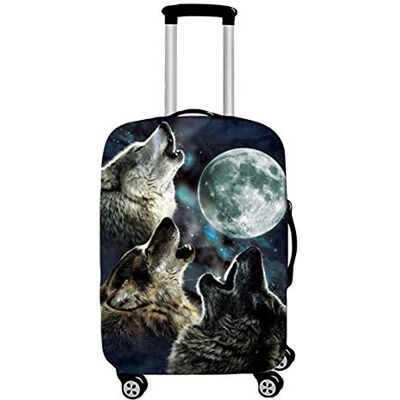 DOTBUY-SHOP Dotbuy 3D, elastische bescherming voor bagage, stofdeksel, Wolf, S (18-20 pollici) DOTBUY-SHOP Dotbuy 3D, elastische bescherming voor bagage, stofdeksel, Wolf, S (18-20 pollici)