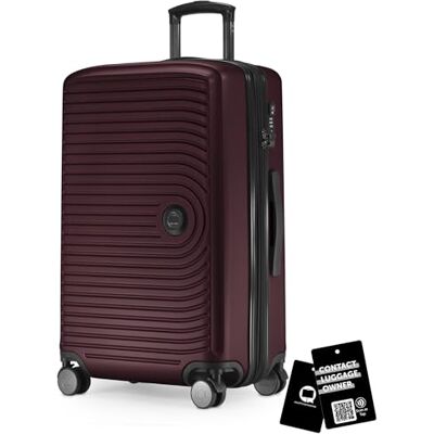 Hauptstadtkoffer Mitte 3-delige kofferset, cabinekoffer 55 cm, middelgrote koffer 68 cm, grote koffer 77 cm, harde ABS-koffers, TSA-sloten + digitaal bagagelabel, abrikoos, Bourgondië, Harde koffer Hauptstadtkoffer Mitte 3-delige kofferset, cabinekoffer 55 cm, middelgrote koffer 68 cm, grote koffer 77 cm, harde ABS-koffers, TSA-sloten + digitaal bagagelabel, abrikoos, Bourgondië, Harde koffer