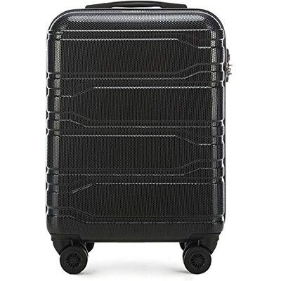 WITTCHEN Koffer – handbagage harde schaal van polycarbonaat hoogwaardig en stabiel zwart 38 x 20 x 53 cm, zwart, S (53 x 38 x 20 cm), modern WITTCHEN Koffer – handbagage harde schaal van polycarbonaat hoogwaardig en stabiel zwart 38 x 20 x 53 cm, zwart, S (53 x 38 x 20 cm), modern