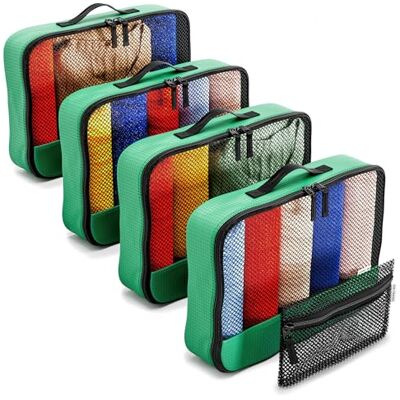OW-Travel Reisorganizer (middengroen) tasorganizers voor het opbergen van koffers. Bagagekubus, reiskoffer, reistas, één tas voor koffer. Packing Cubes OW-Travel Reisorganizer (middengroen) tasorganizers voor het opbergen van koffers. Bagagekubus, reiskoffer, reistas, één tas voor koffer. Packing Cubes