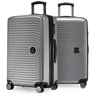 Hauptstadtkoffer Mitte Kofferset 2x 65cm hard shell Koffer Trolley bagage, Uitbreidbaar, TSA, Zilver Hauptstadtkoffer Mitte Kofferset 2x 65cm hard shell Koffer Trolley bagage, Uitbreidbaar, TSA, Zilver
