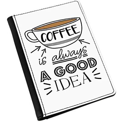 Gift Base Paspoorthoes Coffee is Always A Good Idea, zwart, universele pasvorm, Europeer, zwart., Universal Fit, Europees Gift Base Paspoorthoes Coffee is Always A Good Idea, zwart, universele pasvorm, Europeer, zwart., Universal Fit, Europees