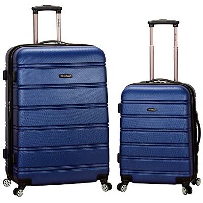 Rockland Melbourne Harde koffer met zwenkwielen, Blauw, Melbourne Uittrekbare hardcase koffer met zwenkwielen Rockland Melbourne Harde koffer met zwenkwielen, Blauw, Melbourne Uittrekbare hardcase koffer met zwenkwielen