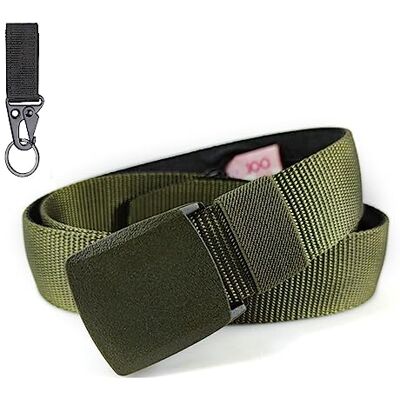BLAINDERS Anti-diefstal reisriem Riem met geheime zak met ritssluiting aan de binnenkant. Geen pit op luchthavens. Verkrijgbaar in 6 kleuren. Gratis karabijnhaak als cadeau, groen, groot BLAINDERS Anti-diefstal reisriem Riem met geheime zak met ritssluiting aan de binnenkant. Geen pit op luchthavens. Verkrijgbaar in 6 kleuren. Gratis karabijnhaak als cadeau, groen, groot