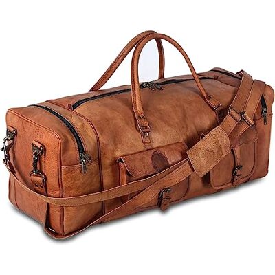 american blue Grote handgemaakte sporttas voor heren Leren draagtas Reistas voor 's nachts Sporttas Weekendtas Gym Wandelen Vintage Maat XS, Bruin, Reistas american blue Grote handgemaakte sporttas voor heren Leren draagtas Reistas voor 's nachts Sporttas Weekendtas Gym Wandelen Vintage Maat XS, Bruin, Reistas