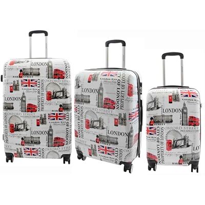 House of Luggage London City HLG9620 Koffer met 4 wielen, Wit., Bagage House of Luggage London City HLG9620 Koffer met 4 wielen, Wit., Bagage