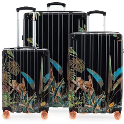 Hauptstadtkoffer Q-Damm Kofferset, 3-delig, S, M, L, cabine, 54 cm, medium, 68 cm, groot, 78 cm, TSA, harde schaal ABS, Luipaarddesign, Kofferset Hauptstadtkoffer Q-Damm Kofferset, 3-delig, S, M, L, cabine, 54 cm, medium, 68 cm, groot, 78 cm, TSA, harde schaal ABS, Luipaarddesign, Kofferset