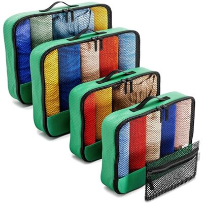 OW-Travel Reisorganizer (middelgroen/groot) tasorganizers voor het opbergen van koffers. Bagagekubus, reiskoffer, reistas, één tas voor koffer. Packing Cubes OW-Travel Reisorganizer (middelgroen/groot) tasorganizers voor het opbergen van koffers. Bagagekubus, reiskoffer, reistas, één tas voor koffer. Packing Cubes