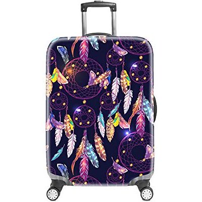 Chickwin Kofferhoes van polyester, Casual, bedrukt, van elastische stof, unieke reizen, beschermhoes voor bagage van 45 tot 82 cm, Paars., L (26-28) Chickwin Kofferhoes van polyester, Casual, bedrukt, van elastische stof, unieke reizen, beschermhoes voor bagage van 45 tot 82 cm, Paars., L (26-28)