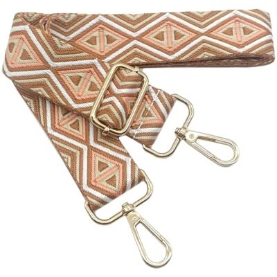 Keriocusi Kleurrijke verstelbare schouderriem voor damestassen, beige, lichtbruin, 80-130 cm, tasriem met gouden karabijnhaak, duurzaam, voor gitaar, moderne accessoires, 3,8 cm Keriocusi Kleurrijke verstelbare schouderriem voor damestassen, beige, lichtbruin, 80-130 cm, tasriem met gouden karabijnhaak, duurzaam, voor gitaar, moderne accessoires, 3,8 cm