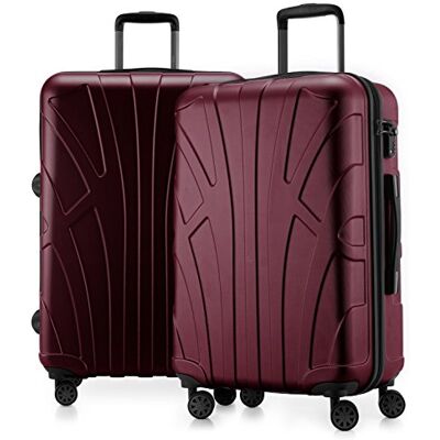 Suitline Set van 2 trolleys – kofferset in verschillende kleuren en maten, Bordeaux, Kofferset Suitline Set van 2 trolleys – kofferset in verschillende kleuren en maten, Bordeaux, Kofferset