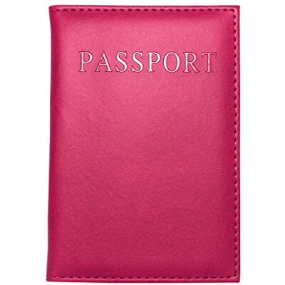 Spirtan Passport Holder Travel Covers for the Family Choose from Several Colors (Dark pink) Spirtan Passport Holder Travel Covers for the Family Choose from Several Colors (Dark pink)