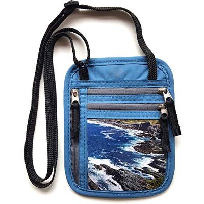 everest 1953 everest1953 PUMORI RFID-blocker paspoorttas, waterdicht, blauw, 17,5 cm x 13,5 cm, nektasje, Blauw, Nekzak everest 1953 everest1953 PUMORI RFID-blocker paspoorttas, waterdicht, blauw, 17,5 cm x 13,5 cm, nektasje, Blauw, Nekzak