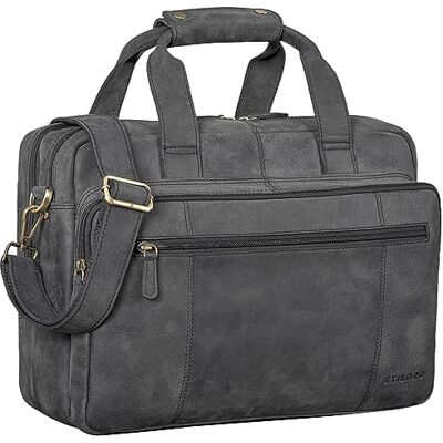 STILORD 'Experience' Leraartas Leer Schooltas Lerarentas Aktetas Zakelijke Tas Vintage Trolley Attach, Avaro Grigio, XL, Koffer, Avaro Grigio, koffer STILORD 'Experience' Leraartas Leer Schooltas Lerarentas Aktetas Zakelijke Tas Vintage Trolley Attach, Avaro Grigio, XL, Koffer, Avaro Grigio, koffer