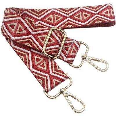 Keriocusi Kleurrijke verstelbare schouderriem voor damestas, beige, rood, 80-130 cm, moderne riem, accessoires, 3,8 cm, 1216 Keriocusi Kleurrijke verstelbare schouderriem voor damestas, beige, rood, 80-130 cm, moderne riem, accessoires, 3,8 cm, 1216