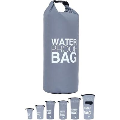 DonDon waterdichte outdoor dry bag zak droge zak met riemen bescherming tegen water droge zak voor uw waardevolle spullen en voorwerpen grijs 20 liter DonDon waterdichte outdoor dry bag zak droge zak met riemen bescherming tegen water droge zak voor uw waardevolle spullen en voorwerpen grijs 20 liter