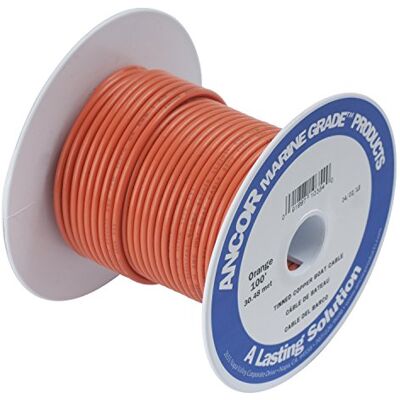 Ancor Marine Grade 100510 primaire elektrische bedrading van vertind koper voor boot (18 gauge, oranje, 30,5 m) Ancor Marine Grade 100510 primaire elektrische bedrading van vertind koper voor boot (18 gauge, oranje, 30,5 m)