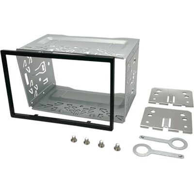 Huuimy Metalen frame voor autoradio 2 DIN autoradio montageset dubbel DIN voor dvd-speler, GPS-navigatie Huuimy Metalen frame voor autoradio 2 DIN autoradio montageset dubbel DIN voor dvd-speler, GPS-navigatie