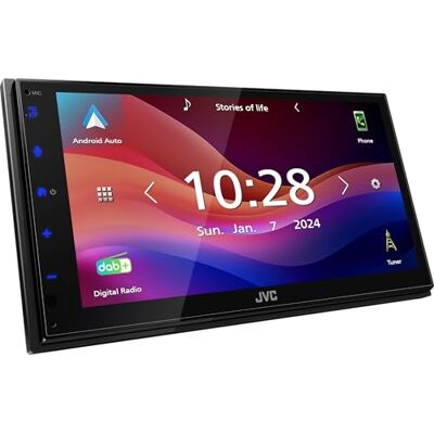 JVC KW-M595DBT WSVGA mono-ontvanger (1024 x 600 px) met DAB+/FM, CarPlay, Android Auto, Apple en Android USB, Bluetooth, capacitief touchscreen, DSP, 4 x 50 W, 3 x 2,5 V vooruitgangen JVC KW-M595DBT WSVGA mono-ontvanger (1024 x 600 px) met DAB+/FM, CarPlay, Android Auto, Apple en Android USB, Bluetooth, capacitief touchscreen, DSP, 4 x 50 W, 3 x 2,5 V vooruitgangen