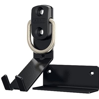 ABUS Wandanker WBA65 B/BS met fietshouder en fietshouder, zwart Wandanker met fietsendrager, ruimtebesparende wandopslag, veilige verankering voor diefstalbeveiliging ABUS Wandanker WBA65 B/BS met fietshouder en fietshouder, zwart Wandanker met fietsendrager, ruimtebesparende wandopslag, veilige verankering voor diefstalbeveiliging