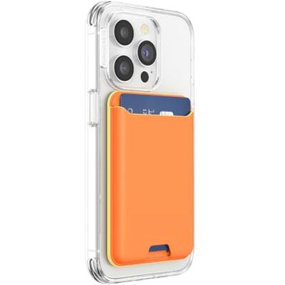 PopSockets Telefoonportemonnee en adapterring voor MagSafe®, telefoonkaarthouder, oranje PopSockets Telefoonportemonnee en adapterring voor MagSafe®, telefoonkaarthouder, oranje