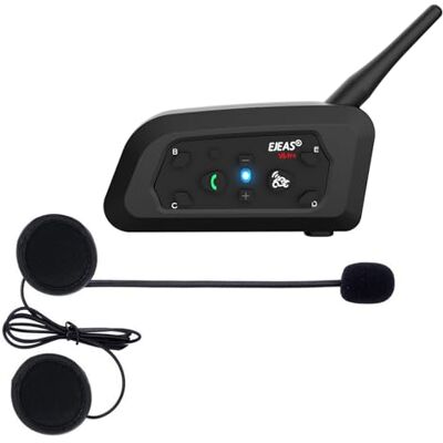 Lemnoi Ejeas V6 Pro Bluetooth-hoofdtelefoon voor motorfiets, intercomcommunicatiebereik 1200 m, hoofdtelefoon alarm voor hoofdtelefoon, waterdicht, communicatie tussen 6 personen Lemnoi Ejeas V6 Pro Bluetooth-hoofdtelefoon voor motorfiets, intercomcommunicatiebereik 1200 m, hoofdtelefoon alarm voor hoofdtelefoon, waterdicht, communicatie tussen 6 personen