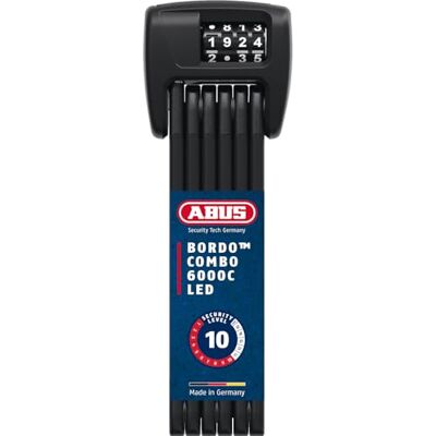 ABUS Bordo 6000C led-diefstalbeveiliging, opvouwbaar, met SH-houder, 90 cm vouwbaar fietsslot met lichtcode veiligheidsniveau 10 lengte 90 cm ABUS Bordo 6000C led-diefstalbeveiliging, opvouwbaar, met SH-houder, 90 cm vouwbaar fietsslot met lichtcode veiligheidsniveau 10 lengte 90 cm