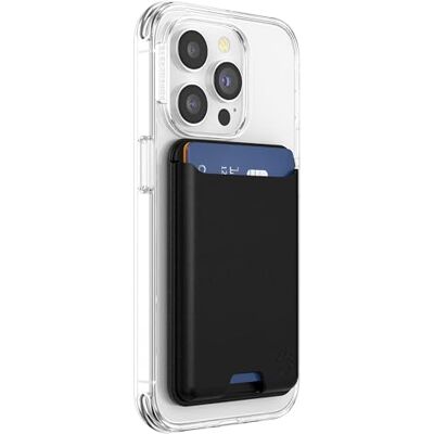 PopSockets MagSafe® telefoonportemonnee en adapterring, telefoonkaarthouder, zwart PopSockets MagSafe® telefoonportemonnee en adapterring, telefoonkaarthouder, zwart