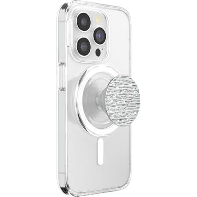 PopSockets MagSafe telefoongreep, magnetische houder Morgana Chroom PopSockets MagSafe telefoongreep, magnetische houder Morgana Chroom