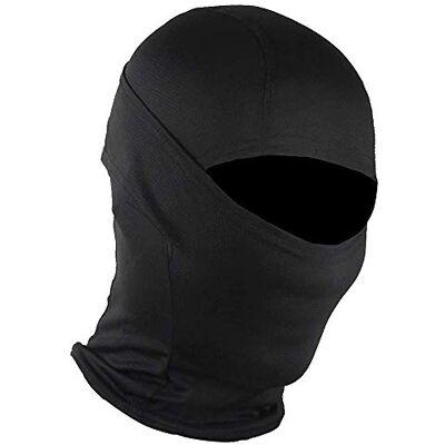 ZWOOS balaclava / bivakmuts, volledige gezichts- en nekbedekking Voor motorrijders, skiërs, fietsers Ademend, uv-bescherming, stofwerend, zwart. One size ZWOOS balaclava / bivakmuts, volledige gezichts- en nekbedekking Voor motorrijders, skiërs, fietsers Ademend, uv-bescherming, stofwerend, zwart. One size