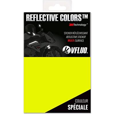 VFLUO 3M Reflective Colors™, reflecterend stickervel, om op maat te snijden, voor motorhelmen, scooter, fiets, multifunctioneel, 3M Technology™, 15 x 20 cm, fluogeel VFLUO 3M Reflective Colors™, reflecterend stickervel, om op maat te snijden, voor motorhelmen, scooter, fiets, multifunctioneel, 3M Technology™, 15 x 20 cm, fluogeel