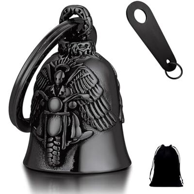GREATRICH Bell voor motorfiets, geluksbrenger van roestvrij staal, Guardian Bell voor motorfiets, geluksbrenger en bel voor motorfietsen, ideaal cadeau voor motorrijder met gedetailleerd design, klein Modéré GREATRICH Bell voor motorfiets, geluksbrenger van roestvrij staal, Guardian Bell voor motorfiets, geluksbrenger en bel voor motorfietsen, ideaal cadeau voor motorrijder met gedetailleerd design, klein Modéré