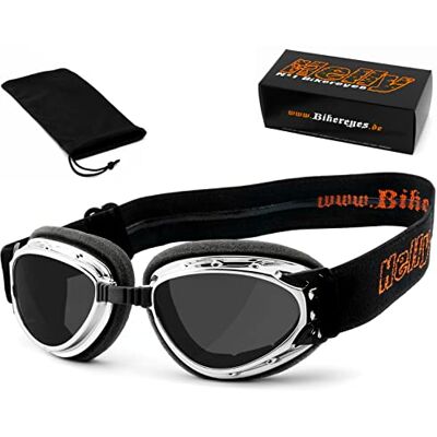 Helly Bikereyes Helly No.1 Bikereyes Motorbril, bikerbril winddicht, gevoerd, anti-condens, HLT veiligheidsglas volgens DIN EN 166 hoog draagcomfort bij lange ritten Helly Bikereyes Helly No.1 Bikereyes Motorbril, bikerbril winddicht, gevoerd, anti-condens, HLT veiligheidsglas volgens DIN EN 166 hoog draagcomfort bij lange ritten
