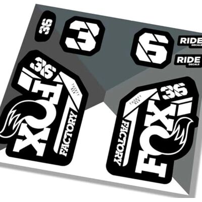 Ride Decals Fox 36 Factory 2021 Vorkstickers Wit Fox Gelicentieerd Product Glanzend Ride Decals Fox 36 Factory 2021 Vorkstickers Wit Fox Gelicentieerd Product Glanzend