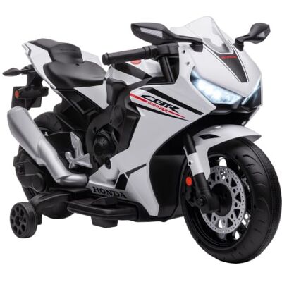 HOMCOM Elektrische motorfiets voor kinderen, gelicentieerd Honda, 6 V, 3-5 Maximale snelheid 3 km/u, muziek en licht, elektrische auto voor kinderen, 2 trainingswielen, oplaadbare batterij HOMCOM Elektrische motorfiets voor kinderen, gelicentieerd Honda, 6 V, 3-5 Maximale snelheid 3 km/u, muziek en licht, elektrische auto voor kinderen, 2 trainingswielen, oplaadbare batterij